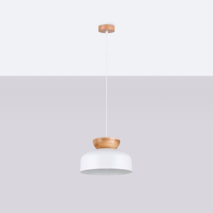 Chandelier on a string MARION 1xE27/15W/230V d. 29,5 cm white
