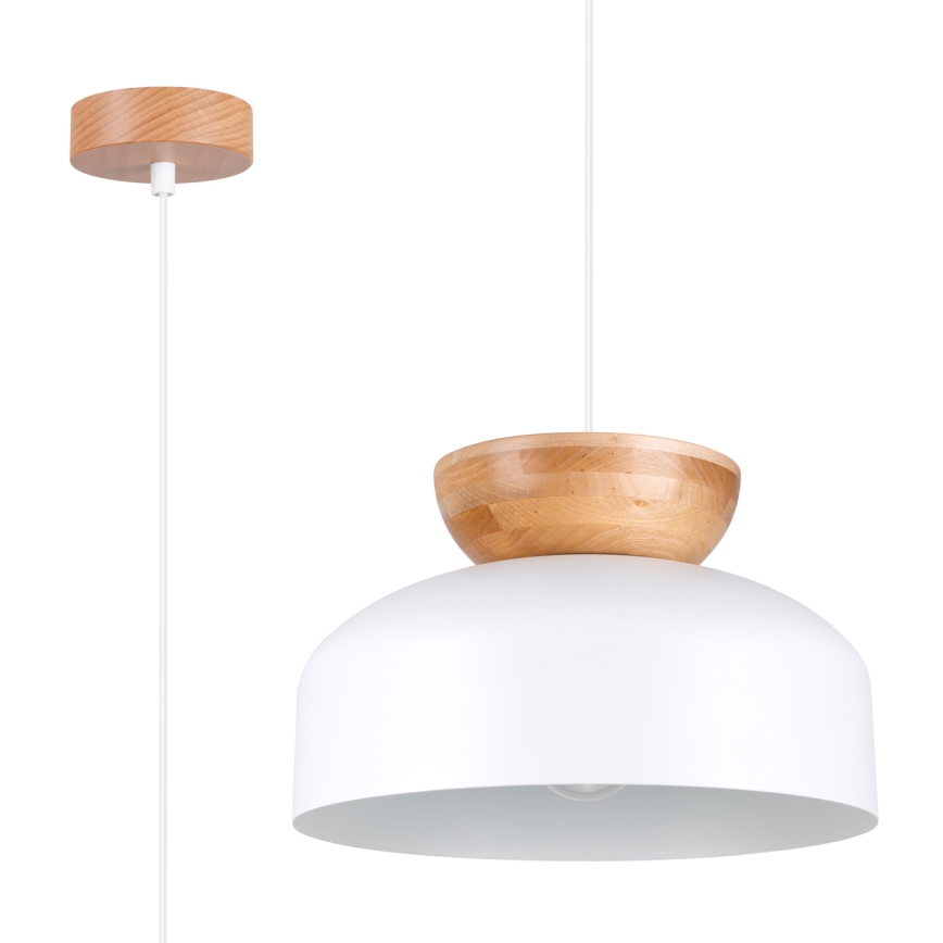 Chandelier on a string MARION 1xE27/15W/230V d. 29,5 cm white