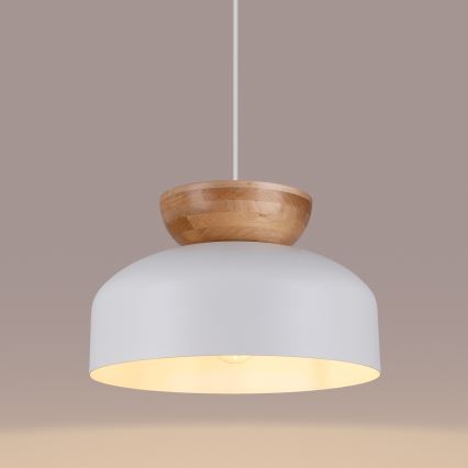 Chandelier on a string MARION 1xE27/15W/230V d. 29,5 cm white