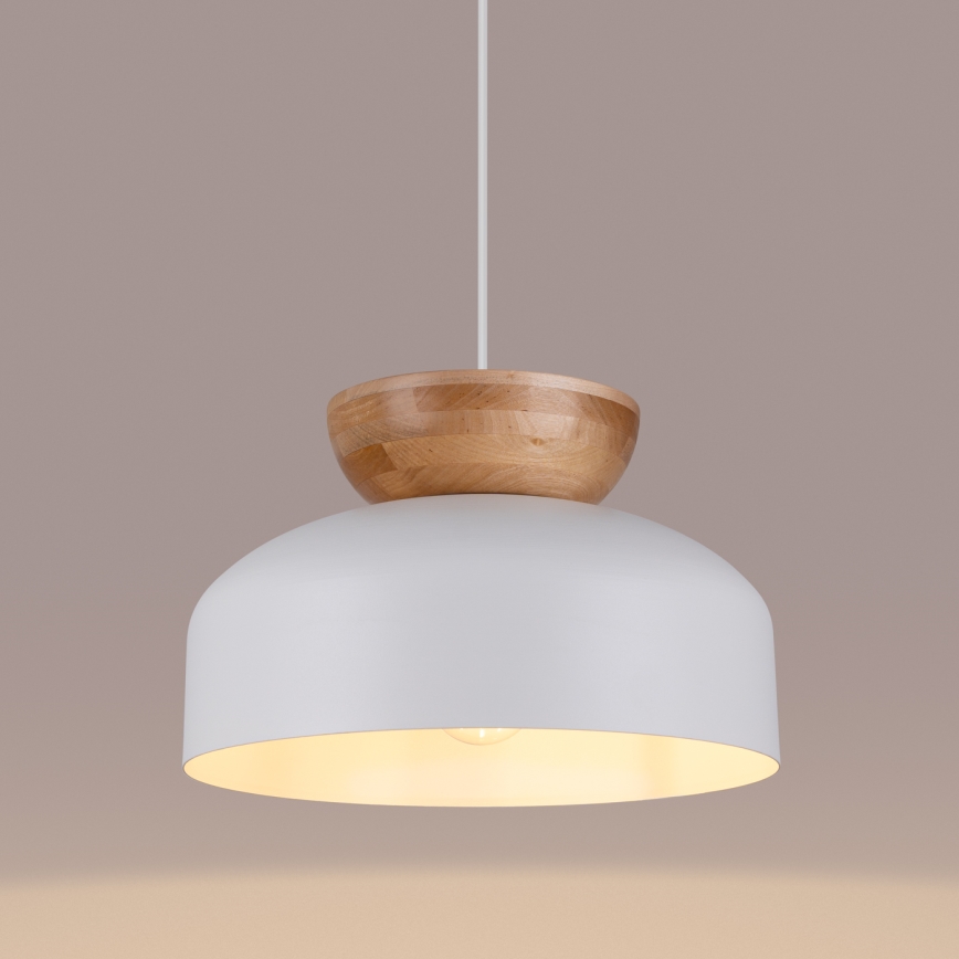 Chandelier on a string MARION 1xE27/15W/230V d. 29,5 cm white