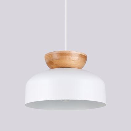 Chandelier on a string MARION 1xE27/15W/230V d. 29,5 cm white