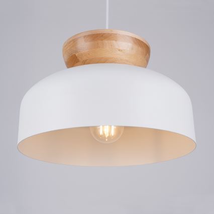 Chandelier on a string MARION 1xE27/15W/230V d. 29,5 cm white