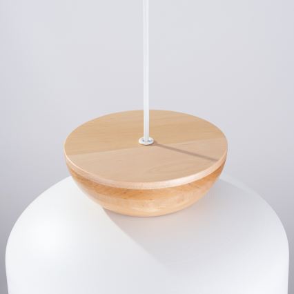 Chandelier on a string MARION 1xE27/15W/230V d. 29,5 cm white