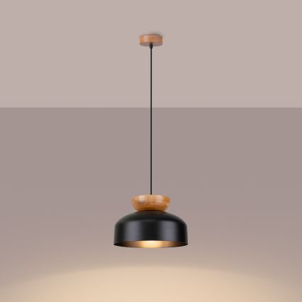 Chandelier on a string MARION 1xE27/15W/230V d. 29,5 cm black