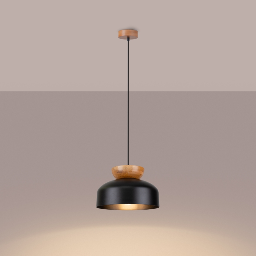 Chandelier on a string MARION 1xE27/15W/230V d. 29,5 cm black