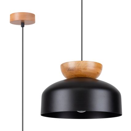 Chandelier on a string MARION 1xE27/15W/230V d. 29,5 cm black