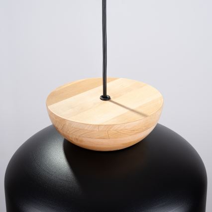 Chandelier on a string MARION 1xE27/15W/230V d. 29,5 cm black