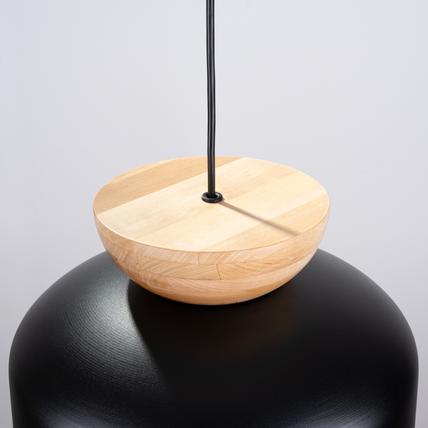 Chandelier on a string MARION 1xE27/15W/230V d. 29,5 cm black