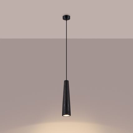 Chandelier on a string ELECTRA 1xGU10/10W/230V concrete/black