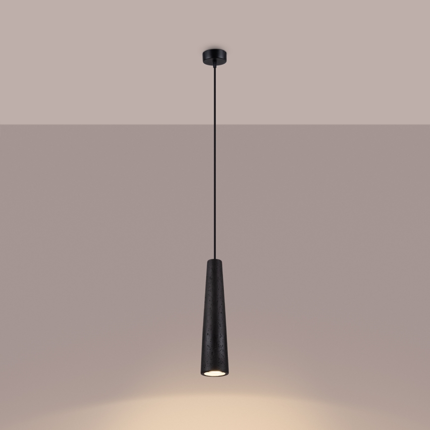 Chandelier on a string ELECTRA 1xGU10/10W/230V concrete/black