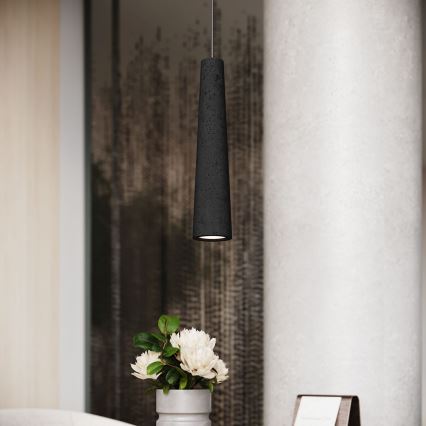 Chandelier on a string ELECTRA 1xGU10/10W/230V concrete/black