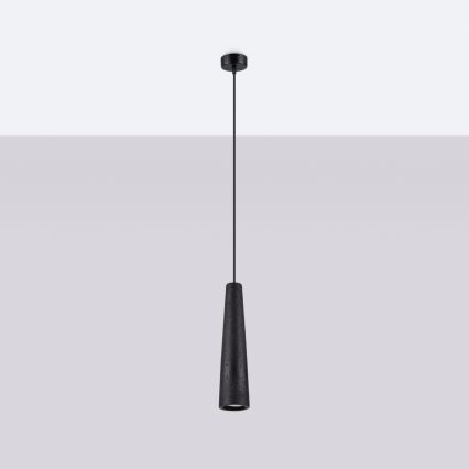 Chandelier on a string ELECTRA 1xGU10/10W/230V concrete/black
