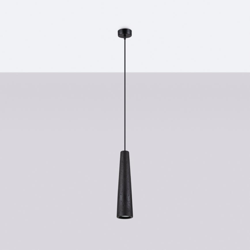 Chandelier on a string ELECTRA 1xGU10/10W/230V concrete/black