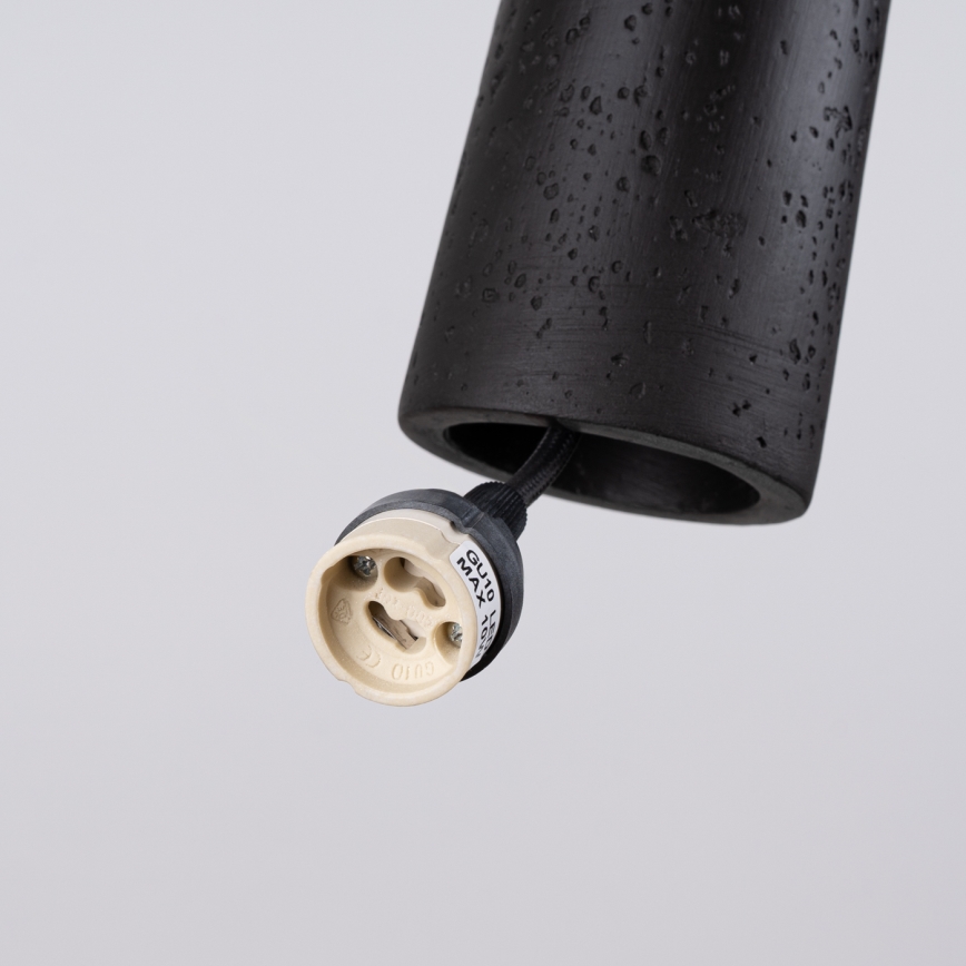 Chandelier on a string ELECTRA 1xGU10/10W/230V concrete/black