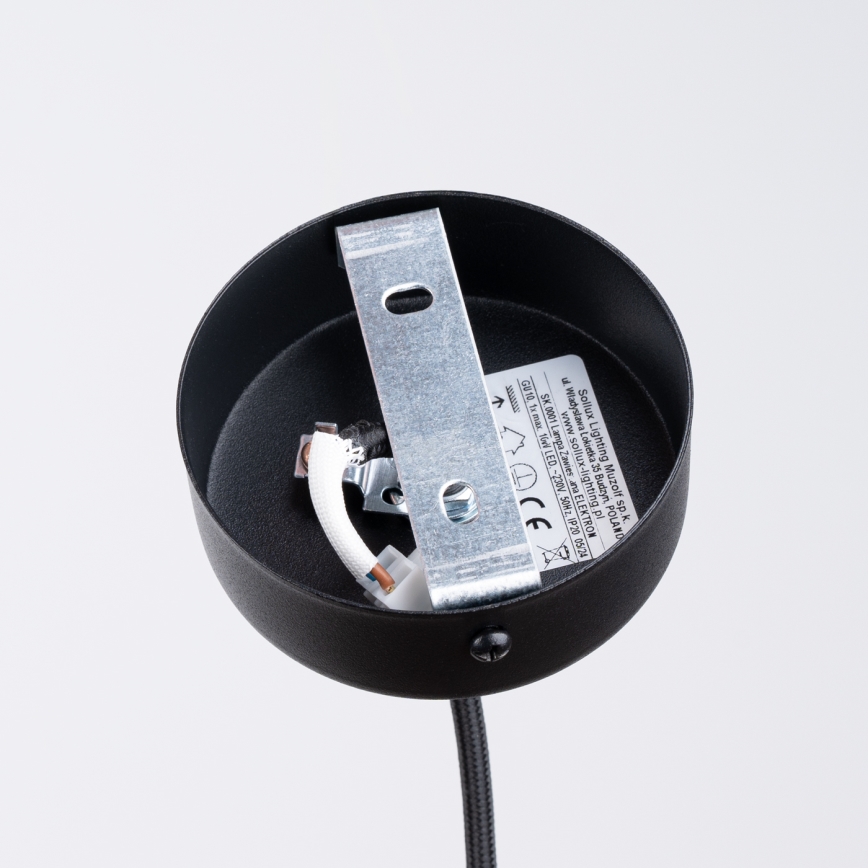 Chandelier on a string ELECTRA 1xGU10/10W/230V concrete/black