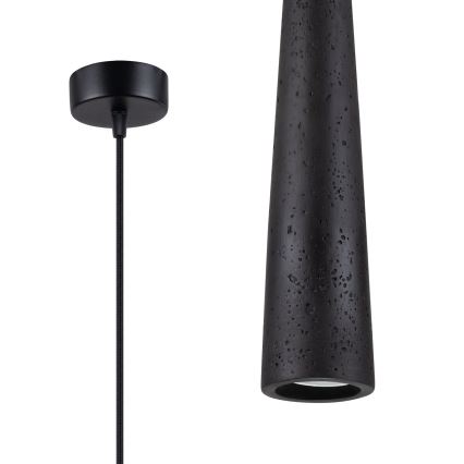 Chandelier on a string ELECTRA 1xGU10/10W/230V concrete/black