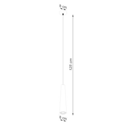 Chandelier on a string ELECTRA 1xGU10/10W/230V concrete/black