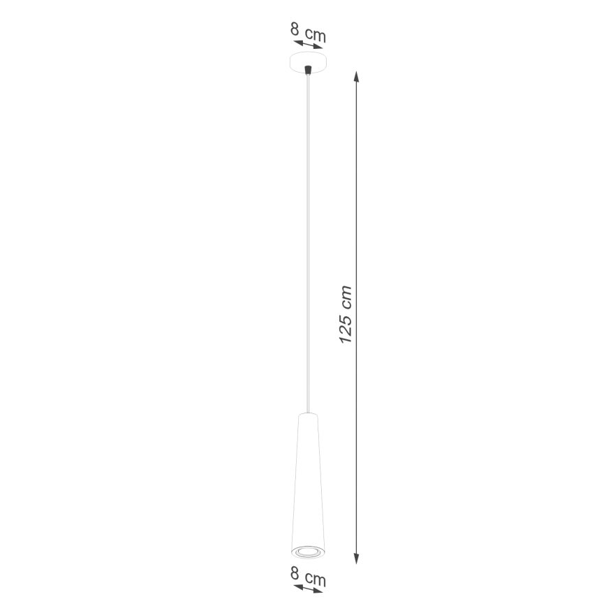 Chandelier on a string ELECTRA 1xGU10/10W/230V concrete/black