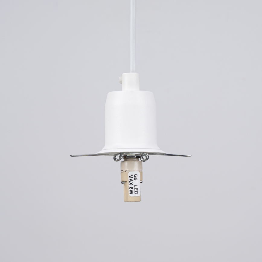 Chandelier on a string HYPERION 1xG9/8W/230V white