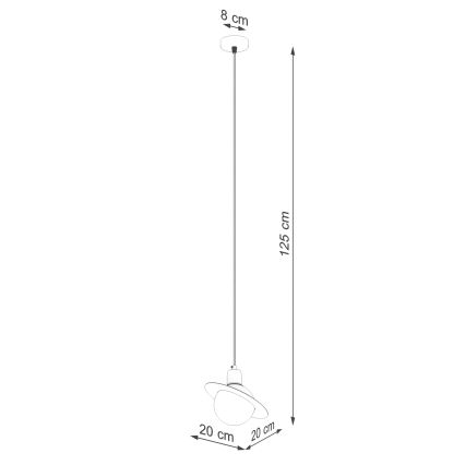 Chandelier on a string HYPERION 1xG9/8W/230V white