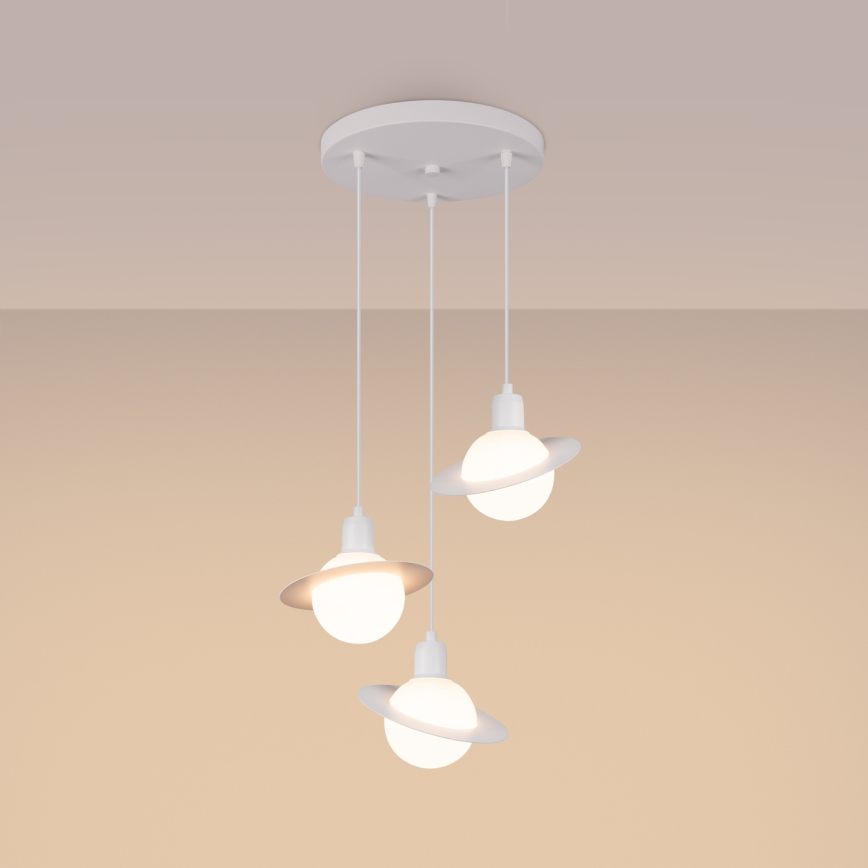 Chandelier on a string HYPERION 3xG9/8W/230V white