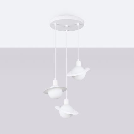 Chandelier on a string HYPERION 3xG9/8W/230V white