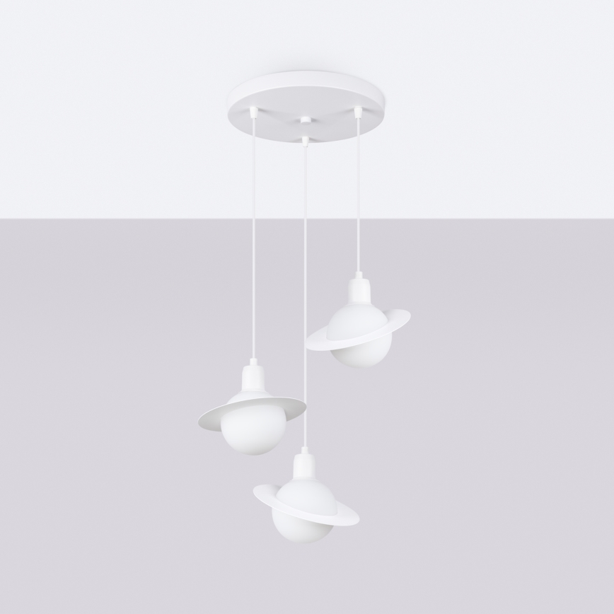 Chandelier on a string HYPERION 3xG9/8W/230V white