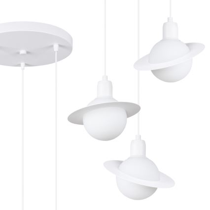 Chandelier on a string HYPERION 3xG9/8W/230V white