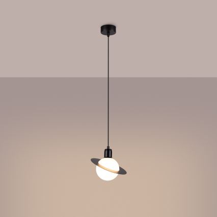 Chandelier on a string HYPERION 1xG9/8W/230V black