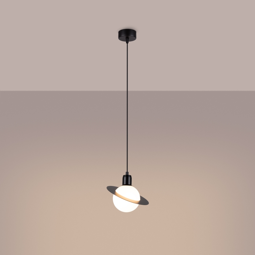 Chandelier on a string HYPERION 1xG9/8W/230V black