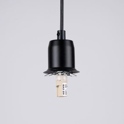 Chandelier on a string HYPERION 1xG9/8W/230V black