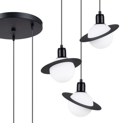 Chandelier on a string HYPERION 3xG9/8W/230V black