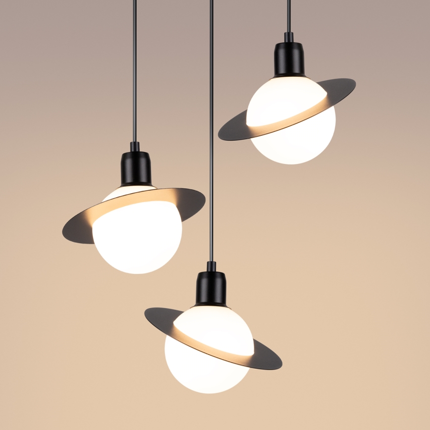 Chandelier on a string HYPERION 3xG9/8W/230V black