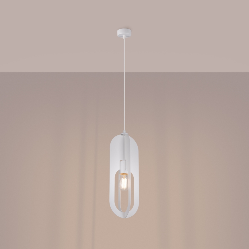 Chandelier on a string NICUS 1xE27/15W/230V white