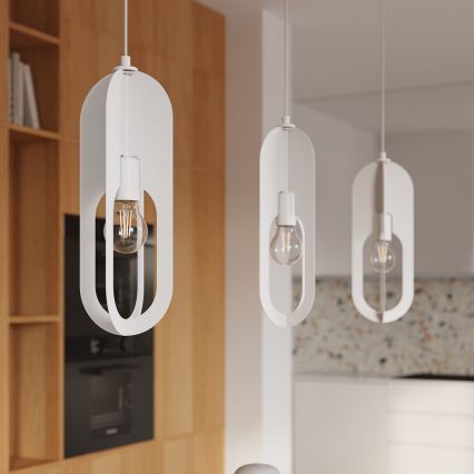 Chandelier on a string NICUS 1xE27/15W/230V white