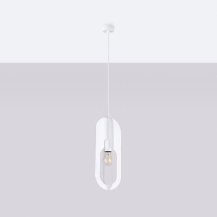 Chandelier on a string NICUS 1xE27/15W/230V white