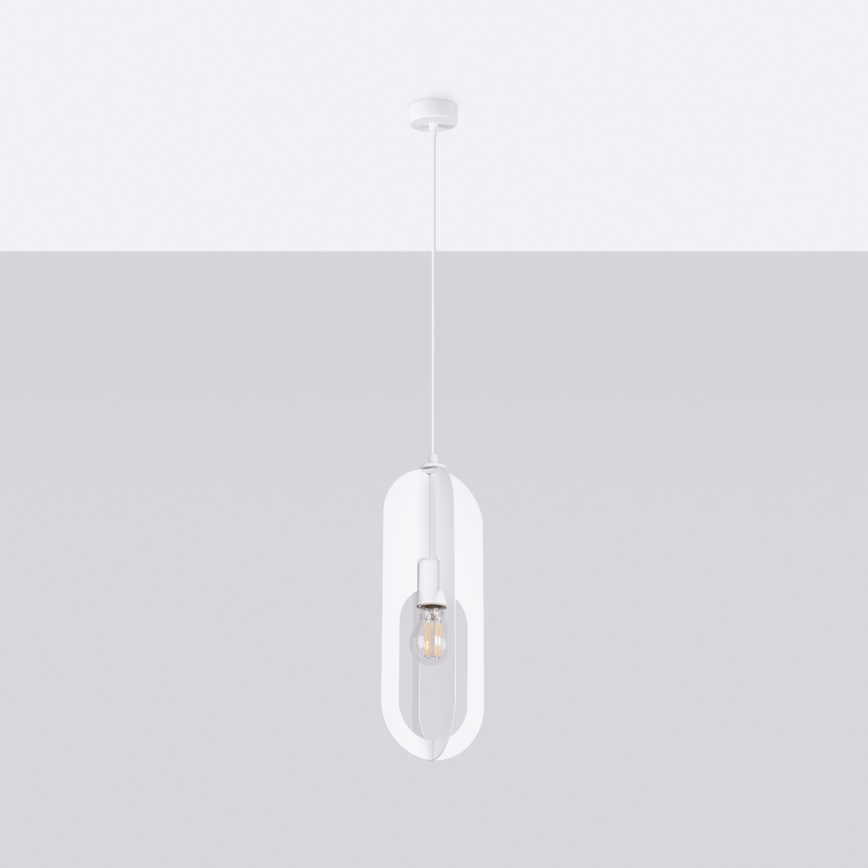 Chandelier on a string NICUS 1xE27/15W/230V white