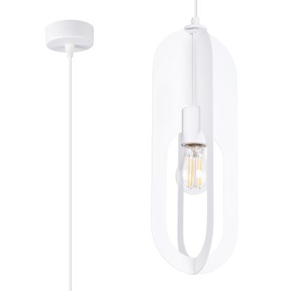 Chandelier on a string NICUS 1xE27/15W/230V white