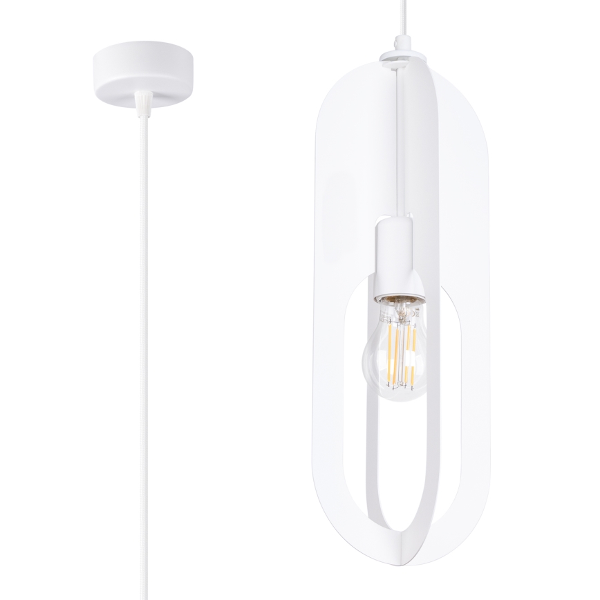 Chandelier on a string NICUS 1xE27/15W/230V white