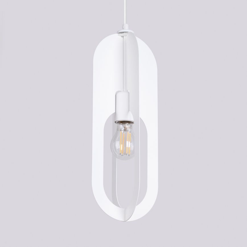 Chandelier on a string NICUS 1xE27/15W/230V white