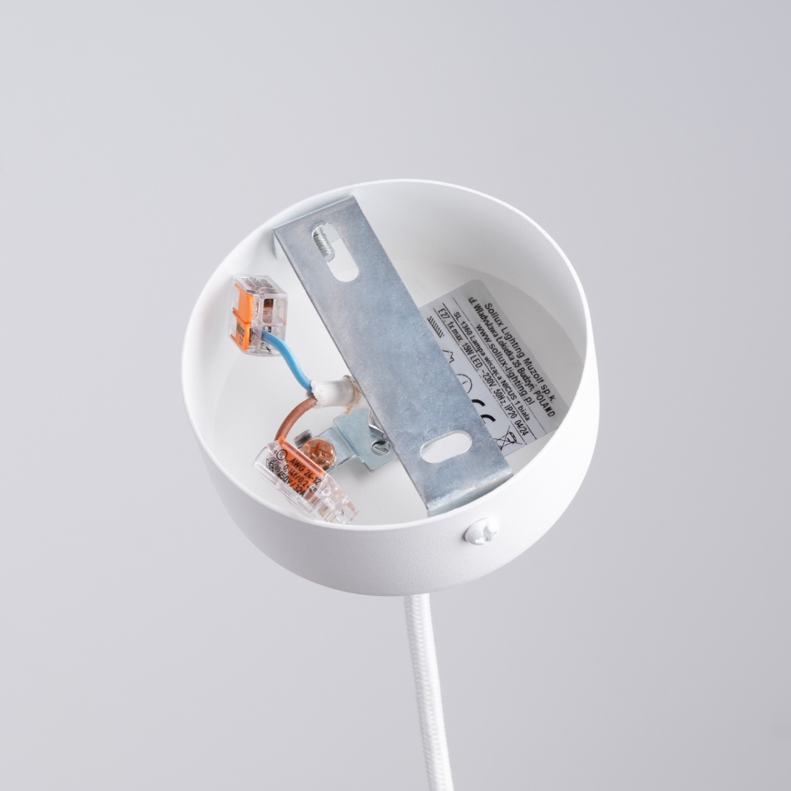 Chandelier on a string NICUS 1xE27/15W/230V white
