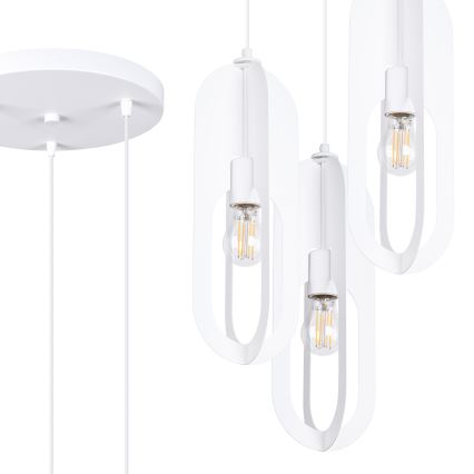 Chandelier on a string NICUS 3xE27/15W/230V white