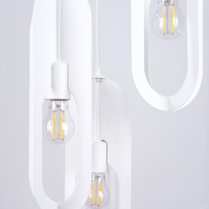Chandelier on a string NICUS 3xE27/15W/230V white