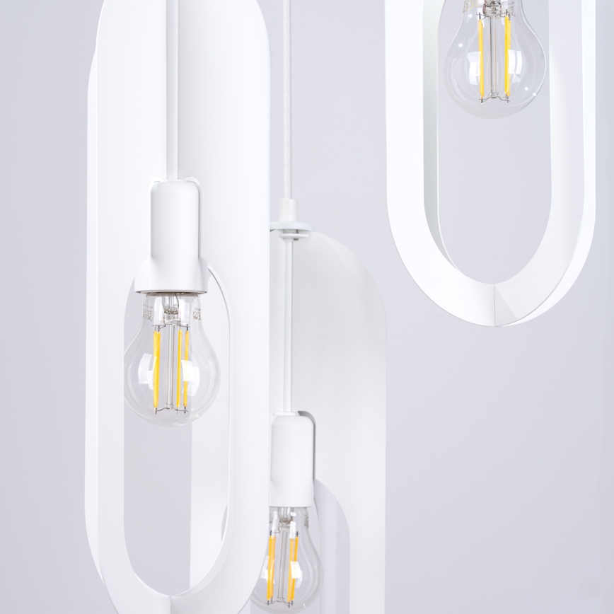 Chandelier on a string NICUS 3xE27/15W/230V white