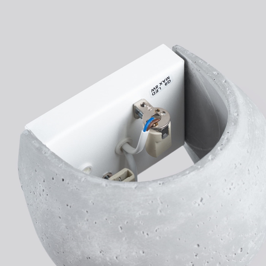 Wall light GLOBE 2xG9/8W/230V concrete/grey