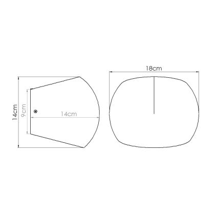 Wall light GLOBE 2xG9/8W/230V concrete/grey