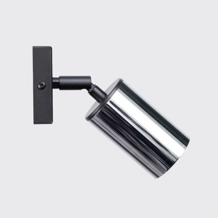 Wall spotlight WINX 1xGU10/10W/230V black/shiny chrome