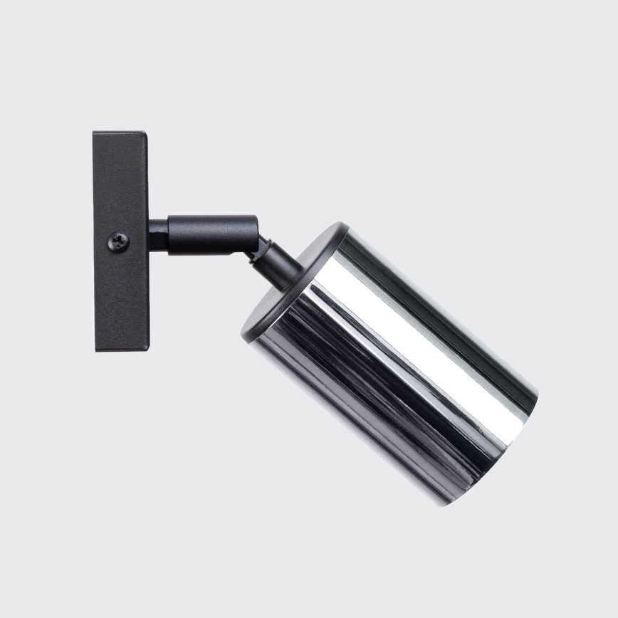 Wall spotlight WINX 1xGU10/10W/230V black/shiny chrome