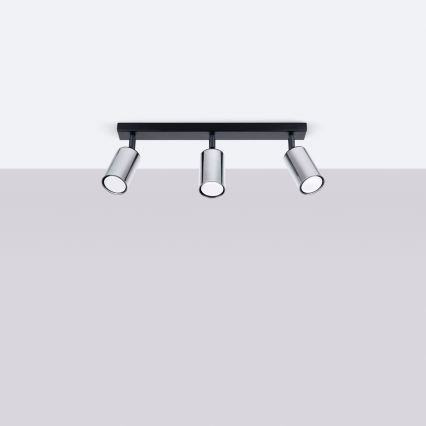 Spotlight WINX 3xGU10/10W/230V black/shiny chrome