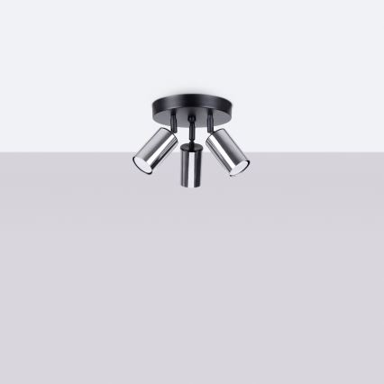 Spotlight WINX 3xGU10/10W/230V black/shiny chrome